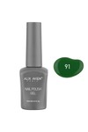Çim Yeşili Kalıcı Oje 91-Yoğun Renk Veren Jel Oje 12 ml-Nail UV Gel Polish 91