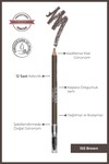 Fırçalı Yumuşak Uçlu Belirginleştirici Kahverengi Kaş Kalemi-Eyebrow Expert Powdery Liner 103 Brown