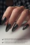 Gold Işıltılı Siyah Kalıcı Oje 108-Yoğun Renk Veren Jel Oje 12 ml-Nail UV Gel Polish 108