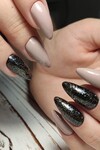 Gold Işıltılı Siyah Kalıcı Oje 108-Yoğun Renk Veren Jel Oje 12 ml-Nail UV Gel Polish 108