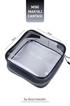 Gri Mini Makyaj Çantası - Gray Cosmetic Bag