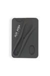 Gri Ruj Bölmeli Silikon Telefon Kartlığı - Silky Care Lipgloss Silicon Case Gray
