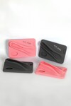 Gri Ruj Bölmeli Silikon Telefon Kartlığı - Silky Care Lipgloss Silicon Case Gray