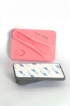 Gri Ruj Bölmeli Silikon Telefon Kartlığı - Silky Care Lipgloss Silicon Case Gray