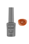 Işıltılı Turuncu Kalıcı Oje 61-Yoğun Renk Veren Jel Oje 12 ml-Nail UV Gel Polish 61