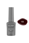Kahverengi Bordo Kalıcı Oje 105-Yoğun Renk Veren Jel Oje 12 ml-Nail UV Gel Polish 105