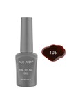 Kahverengi Koyu Kırmızı Kalıcı Oje 106-Yoğun Renk Veren Jel Oje 12 ml-Nail UV Gel Polish 106