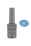 Mavi Gri Kalıcı Oje 83-Yoğun Renk Veren Jel Oje 12 ml-Nail UV Gel Polish 83