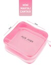 Pembe Mini Makyaj Çantası - Pink Cosmetic Bag
