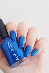 Sedefli Saks Mavi Oje 34 - Yüksek Pigmentli Uzun Süreli Kalıcılık Hızlı Kuruma - Nail Lacquer 34