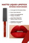 Uzun Süre Kalıcı Kadifemsi Kuruma Yapmayan Mat Likit Ruj - Matte Liquid Lipstick 521 Wild Red