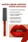 Uzun Süre Kalıcı Kadifemsi Kuruma Yapmayan Mat Likit Ruj - Matte Liquid Lipstick 522 Wine Red