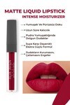 Uzun Süre Kalıcı Kadifemsi Kuruma Yapmayan Mat Likit Ruj - Matte Liquid Lipstick 523 Berry Red
