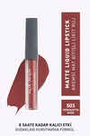 Uzun Süre Kalıcı Kadifemsi Kuruma Yapmayan Mat Likit Ruj - Matte Liquid Lipstick 503 Terracotta Nude