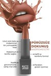 Yoğun Renk Veren Uzun Süre Kalıcı Nemlendirici Kadifemsi Mat Ruj - Matte Lipstick 403 Caramel Nude