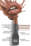 Yoğun Renk Veren Uzun Süre Kalıcı Nemlendirici Kadifemsi Mat Ruj - Matte Lipstick 404 Warm Caramel