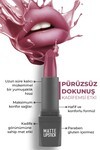 Yoğun Renk Veren Uzun Süre Kalıcı Nemlendirici Kadifemsi Mat Ruj - Matte Lipstick 416 Berry Pink