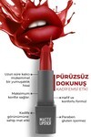 Yoğun Renk Veren Uzun Süre Kalıcı Nemlendirici Kadifemsi Mat Ruj - Matte Lipstick 417 Deep Fuchsia
