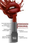 Yoğun Renk Veren Uzun Süre Kalıcı Nemlendirici Kadifemsi Mat Ruj - Matte Lipstick 423 Wine Red