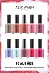 Yüksek Pigmentli Uzun Süre Kalıcı Hızlı Kuruma Sağlayan Parlak Bitişli Oje 10lu Nail Lacquer Set 01